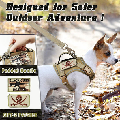 Tactical Dog Harness, Reflective Vest, Vertical Handle, Outdoor Training