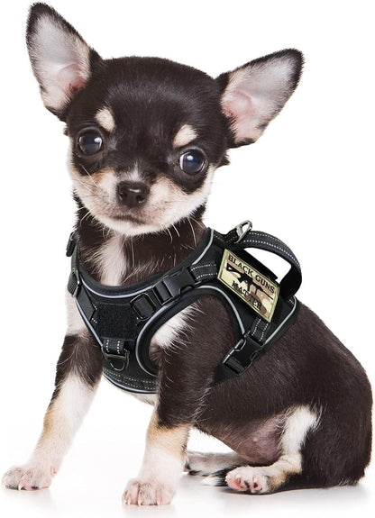 Tactical Dog Harness, Reflective Vest, Vertical Handle, Outdoor Training