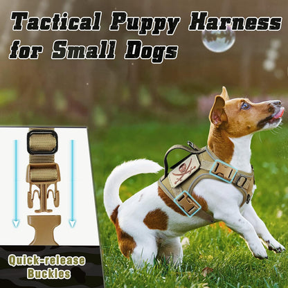 Tactical Dog Harness, Reflective Vest, Vertical Handle, Outdoor Training