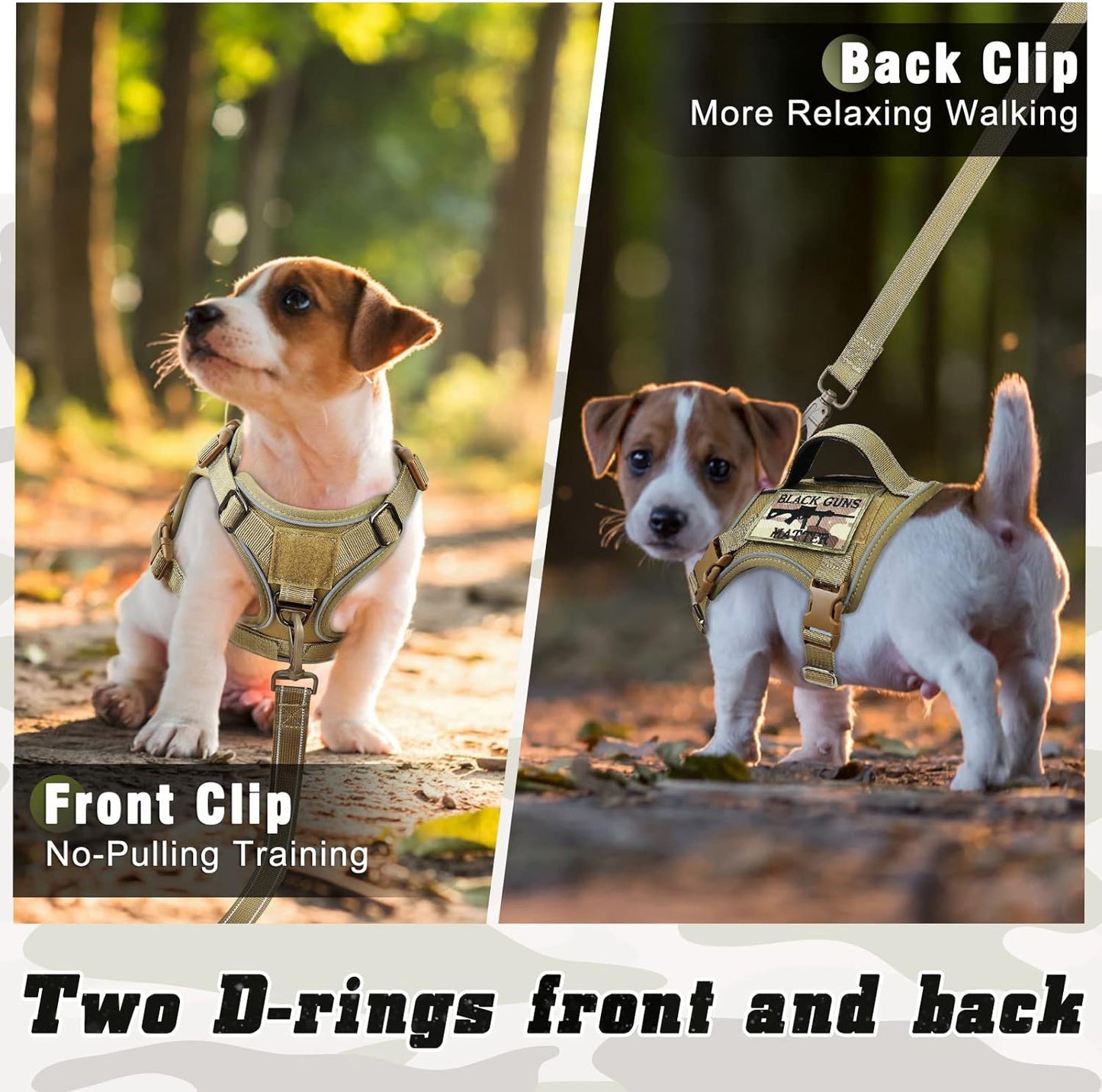 Tactical Dog Harness, Reflective Vest, Vertical Handle, Outdoor Training